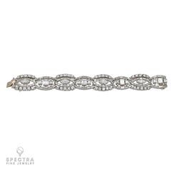 Vintage 38 Carat Diamond Gold Bracelet, circa 1960s