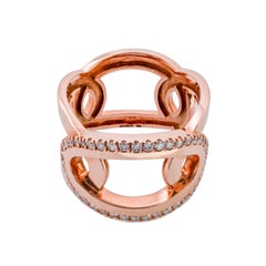.38 Carat Diamond Rose Gold Open Band Ring