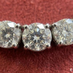 38 Carat Diamond Tennis Necklace in 14k White Gold