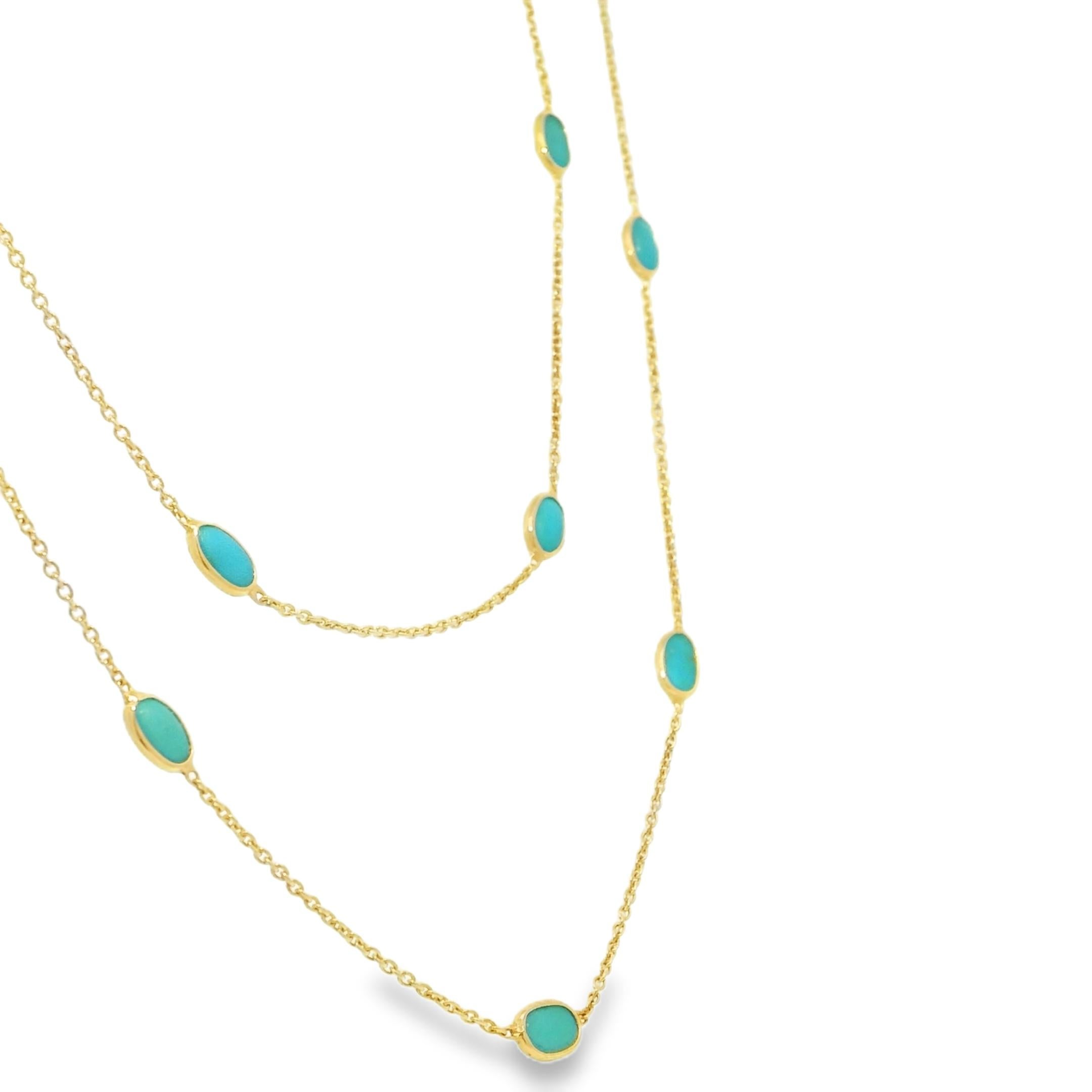Collana Station in oro giallo 14k lunga 38