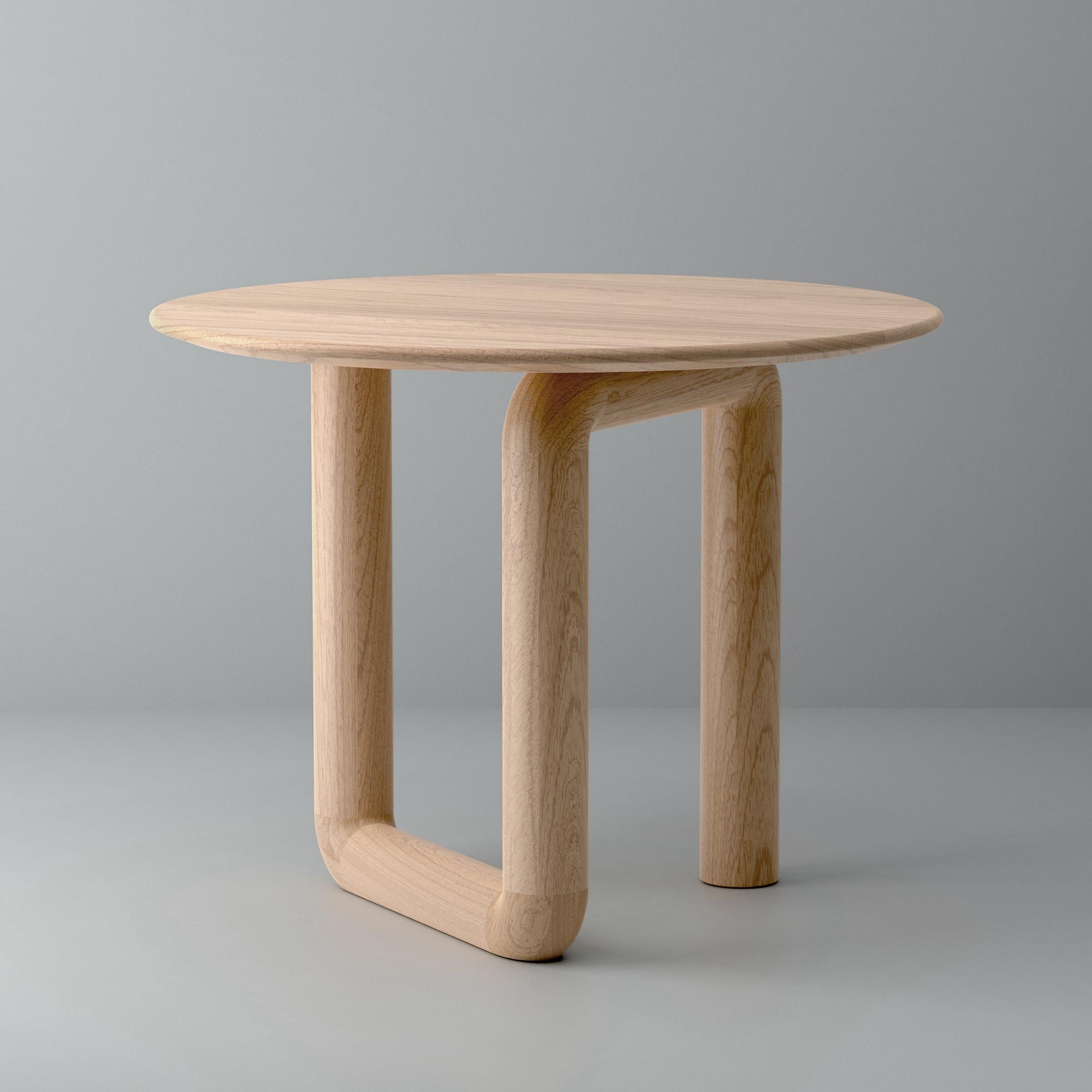 Canadian Round Mono Dining Table in Maple by Objects & Ideas, Customizable For Sale