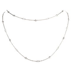 Long Diamond by the Yard Platinum Necklace