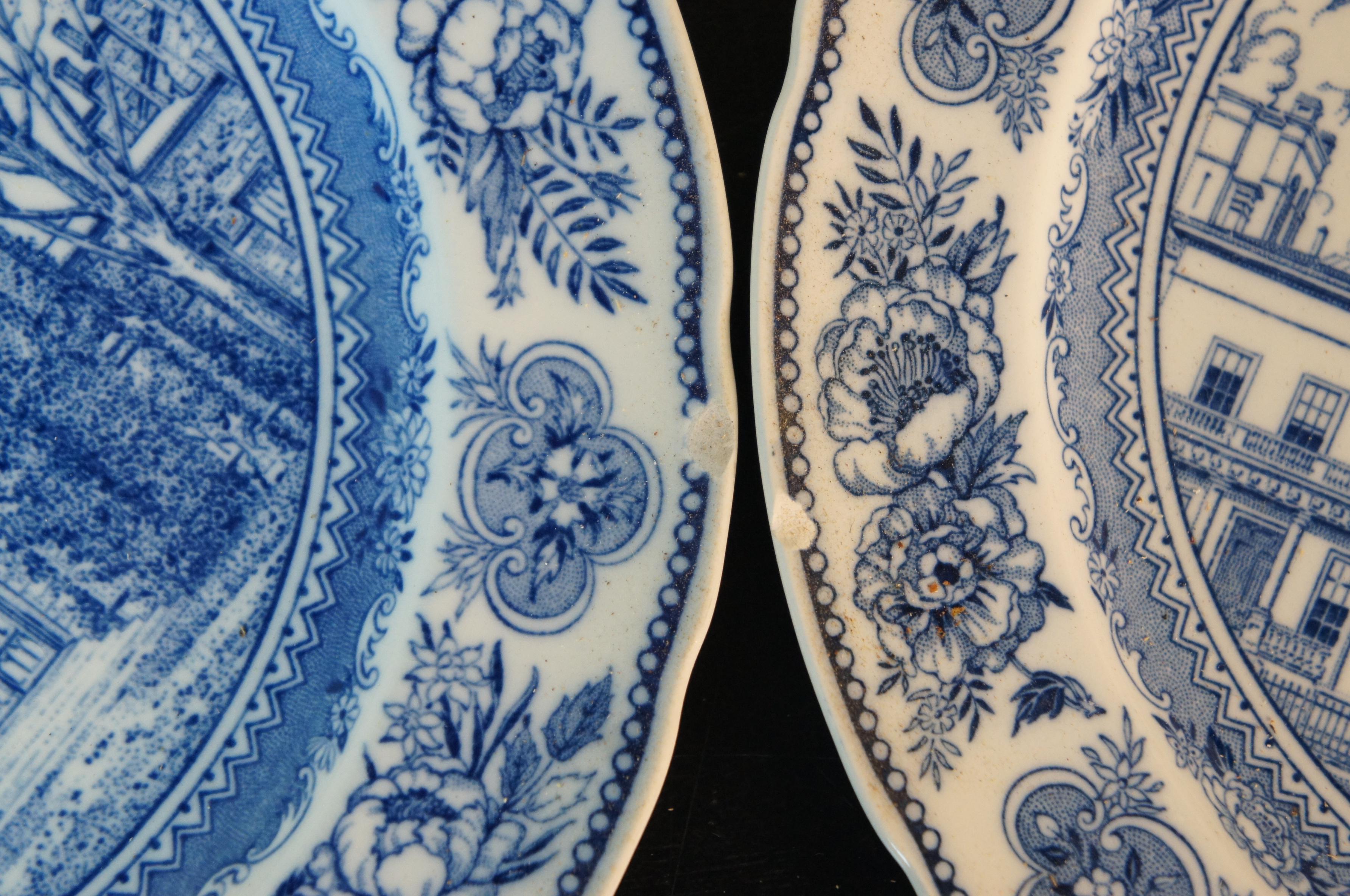 38 Pc Antique Blue Wedgwood Yale University Colllege China Dinnerware Platter  4