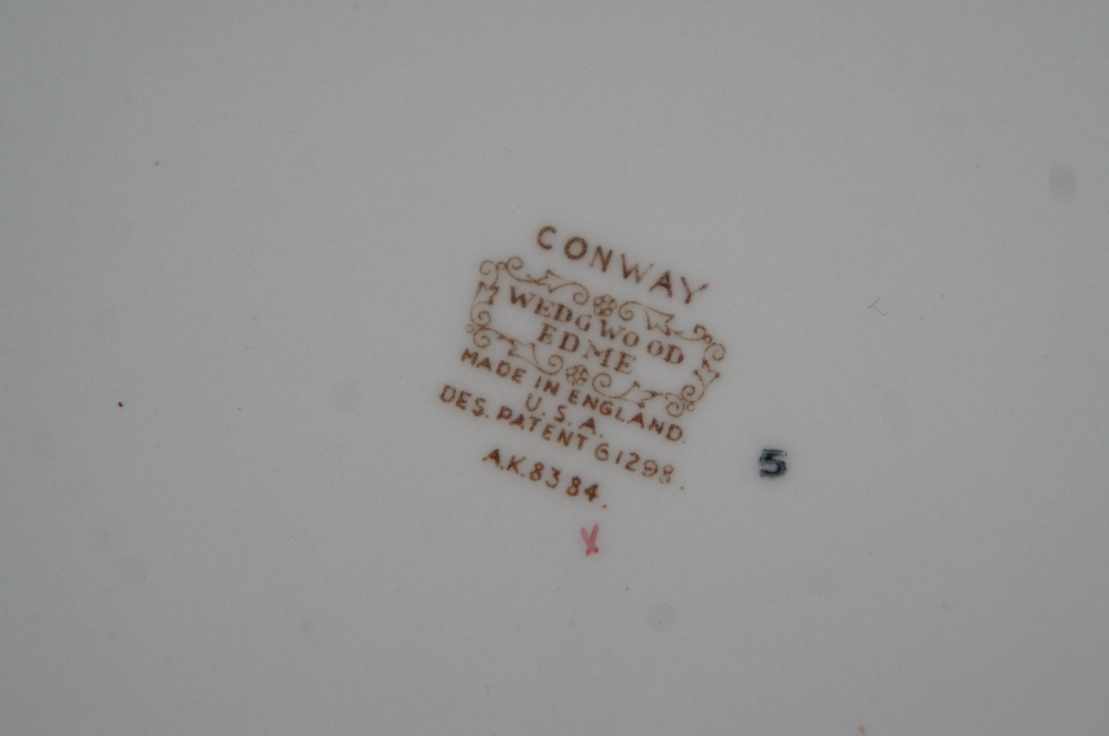 Juego de 38 Vajillas Antiguas Wedgwood Conway Edme China Floral AK8384 5
