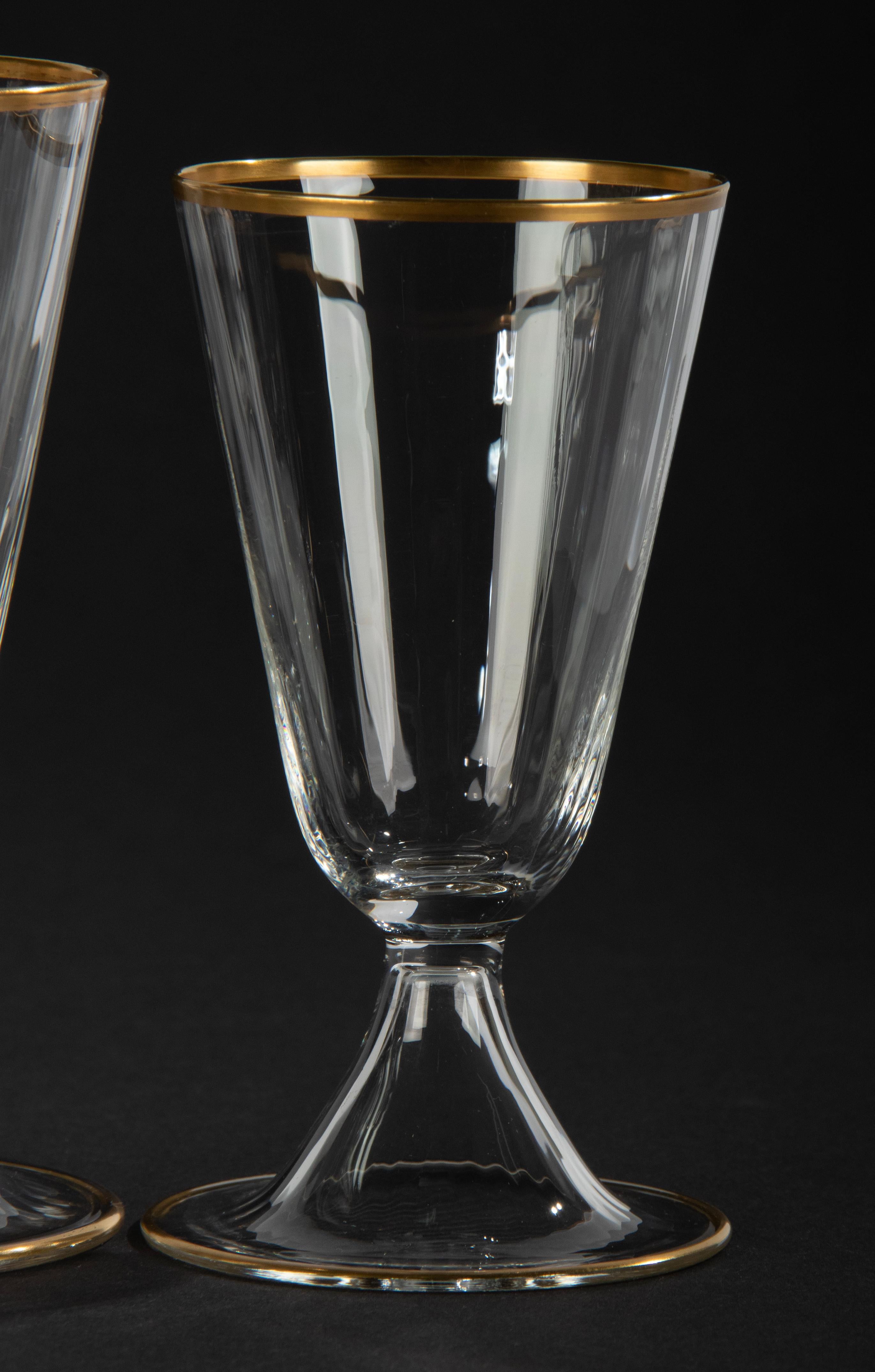 38-teiliges Set von Kristallgläsern von Val Saint Lambert, Modell Lyon im Angebot 2
