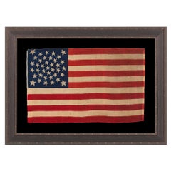 38 Star American Flag, Colorado Statehood, Made by Horstmann Brothers ca 1876