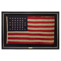 Antique 38-Star American Flag, Commemorating Colorado Statehood, 1876-1889