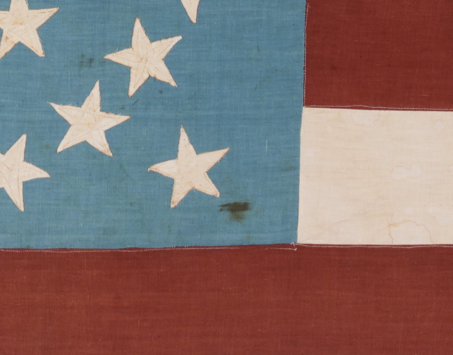 38 Star American Flag w/ Extraordinary Features, Colorado Statehood, 1876-1889 In Good Condition For Sale In York County, PA