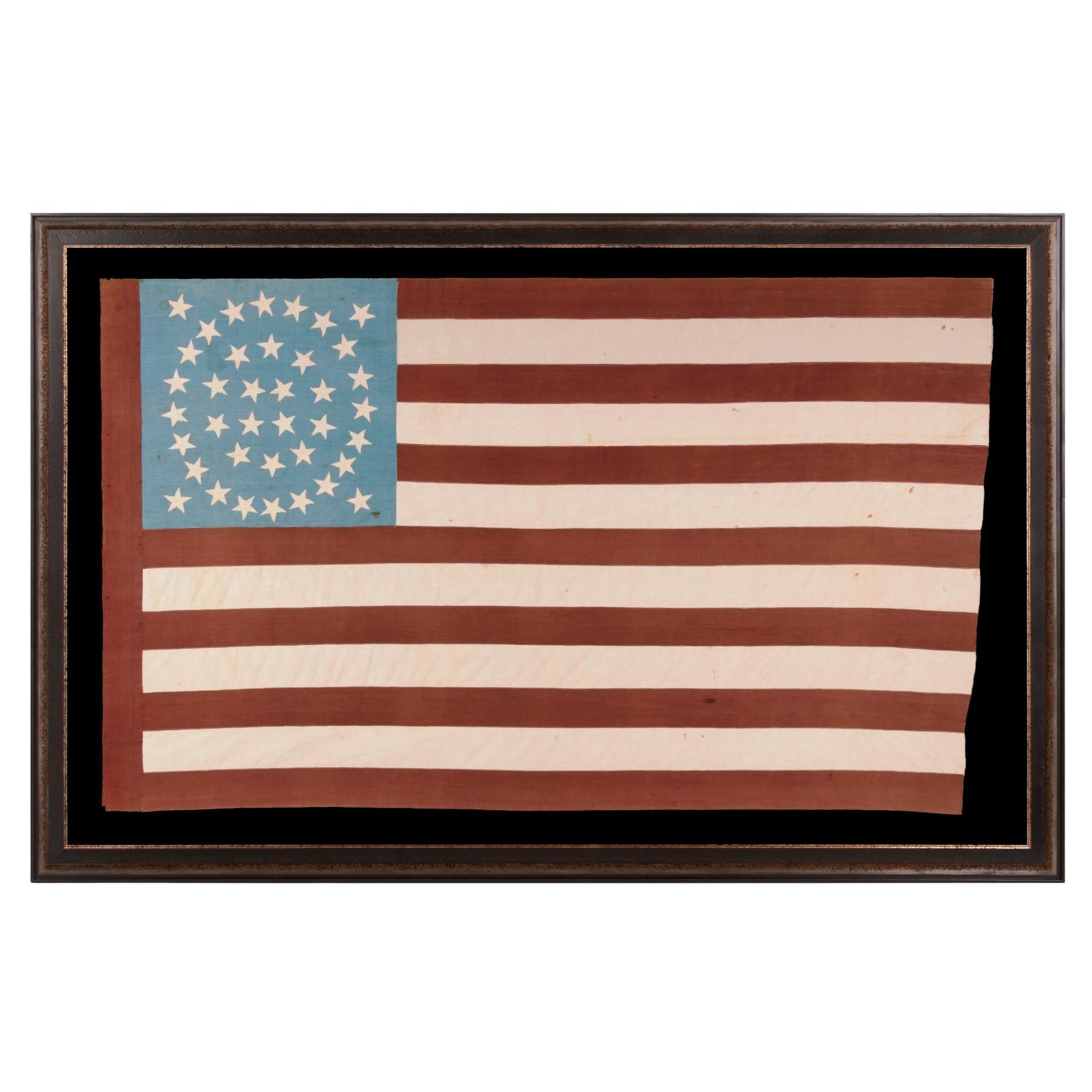 38 Star American Flag w/ Extraordinary Features, Colorado Statehood, 1876-1889