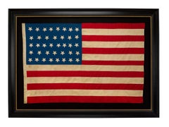 Bandiera americana a 38 stelle, con stelle a doppia applicazione cucite a mano, CIRCA 1876