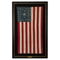 Antique 38-Star Vertical American Flag, Celebrating Colorado Statehood, Circa 1876