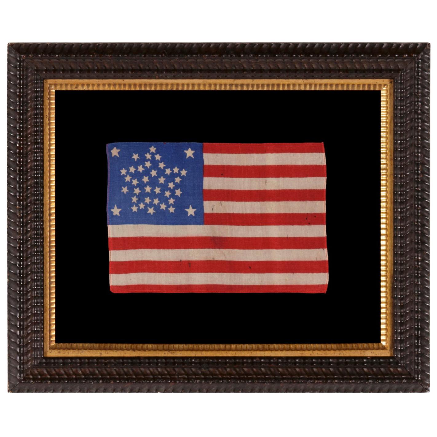38 Star American Flag with Stars Arranged in a "Great Star" Pattern