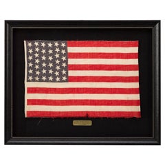 Antique 38-Star American Parade Flag, Commemorating Colorado Statehood, Circa 1876-1889