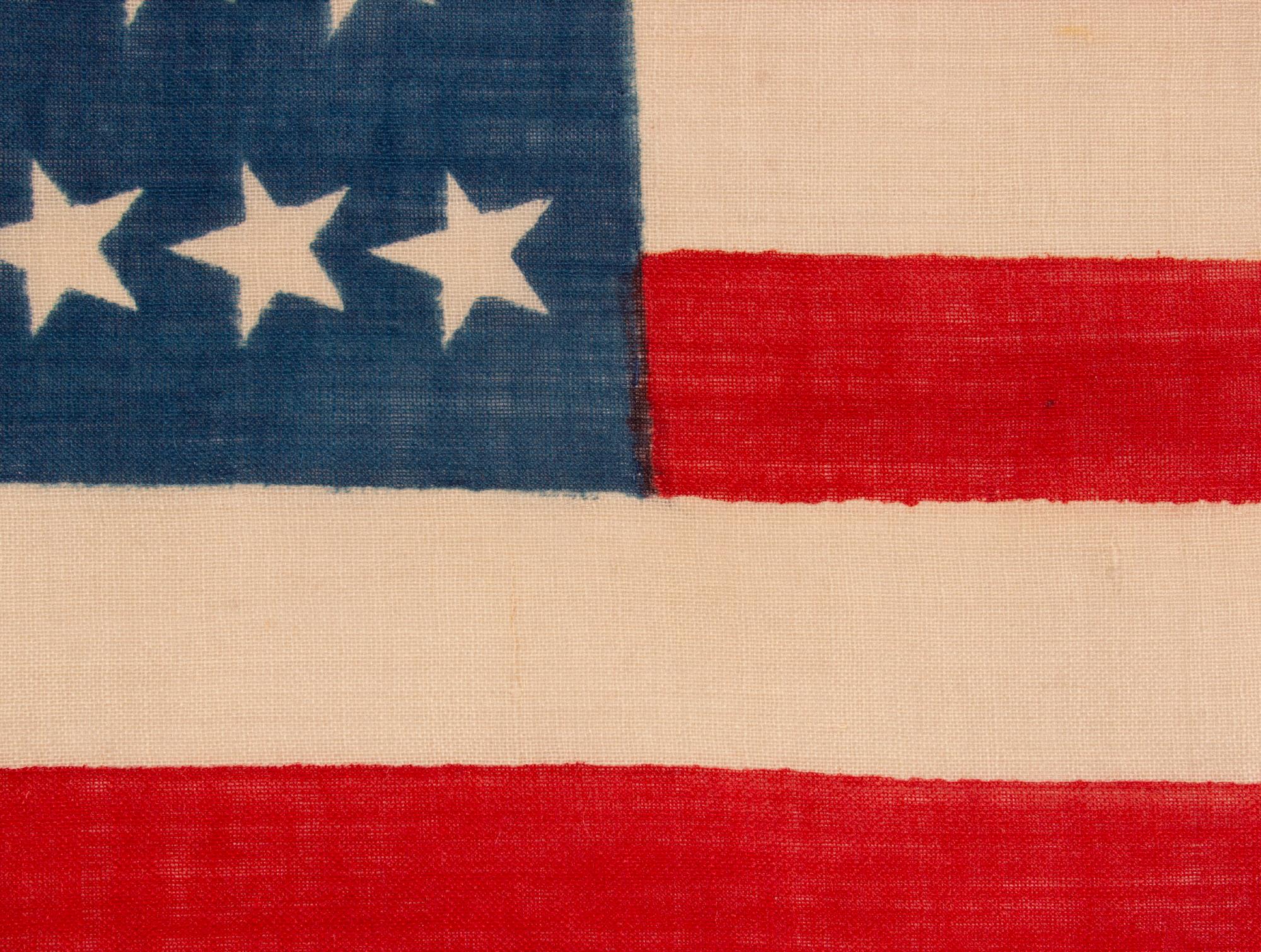 38 Star Antique American Flag by Horstman Brothers, Colorado Statehood, ca 1876 In Good Condition For Sale In York County, PA