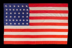 38 Star Antique American Flag, Colorado Statehood, circa 1876-1889
