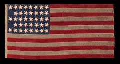 38 Star Antique American Flag, Colorado Statehood, ca 1876-1889