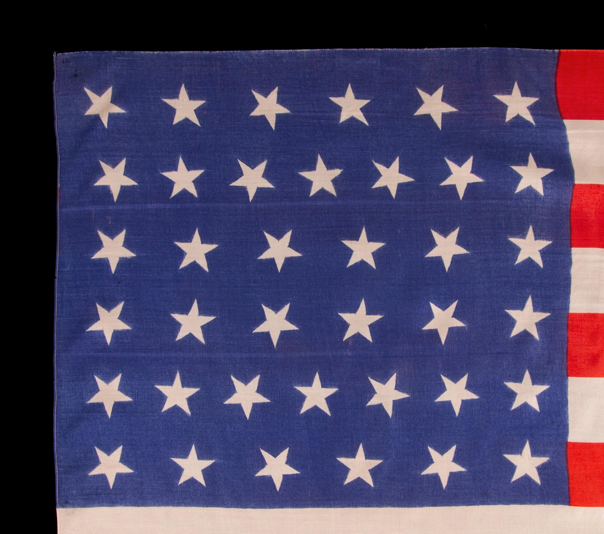 38 Sterne antike amerikanische Flagge mit 38 Sternen, Colorado Statehood, ca. 1876-1889 im Zustand „Gut“ im Angebot in York County, PA