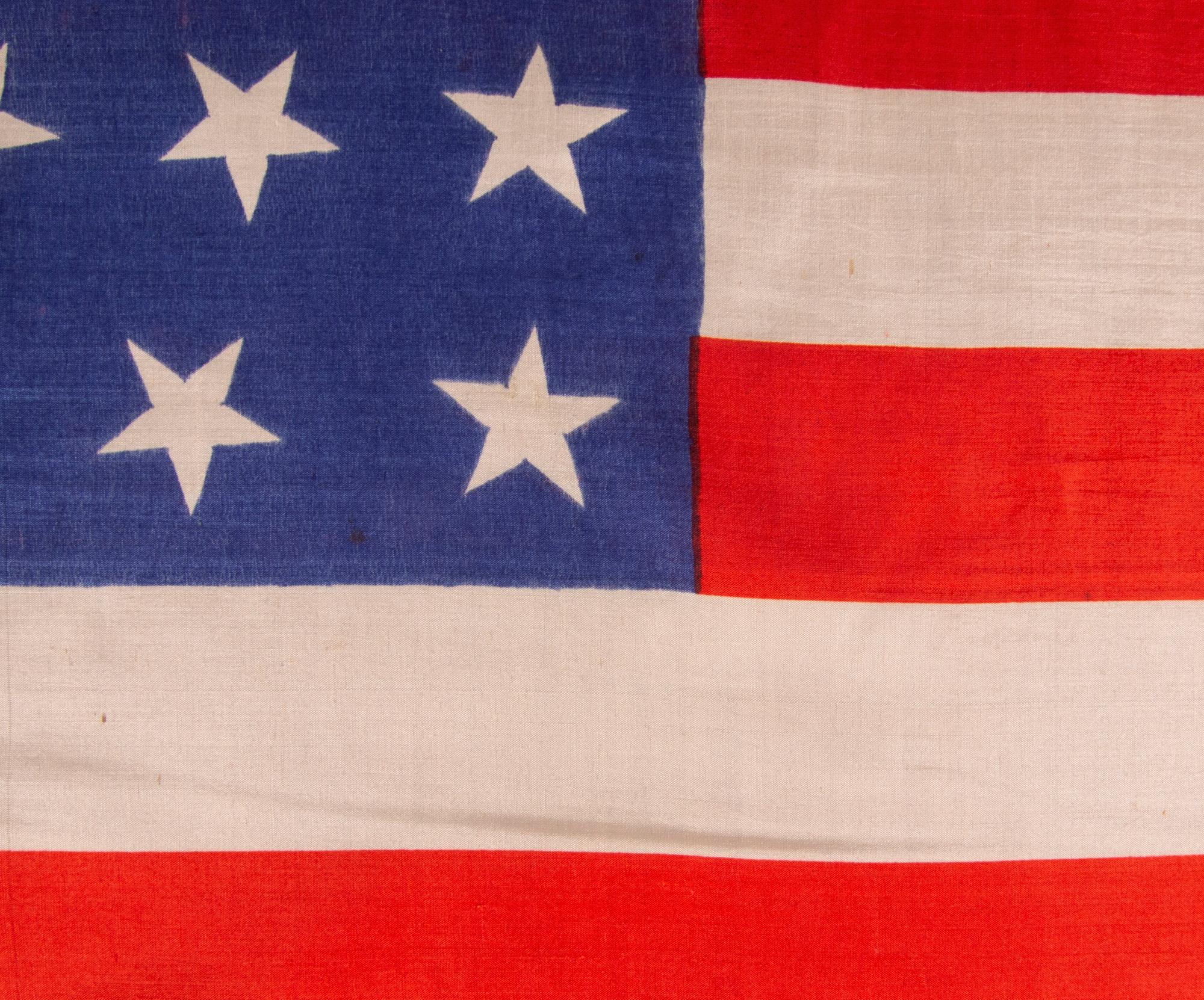 19th Century 38 Star Antique American Flag, Colorado Statehood, ca 1876-1889 For Sale