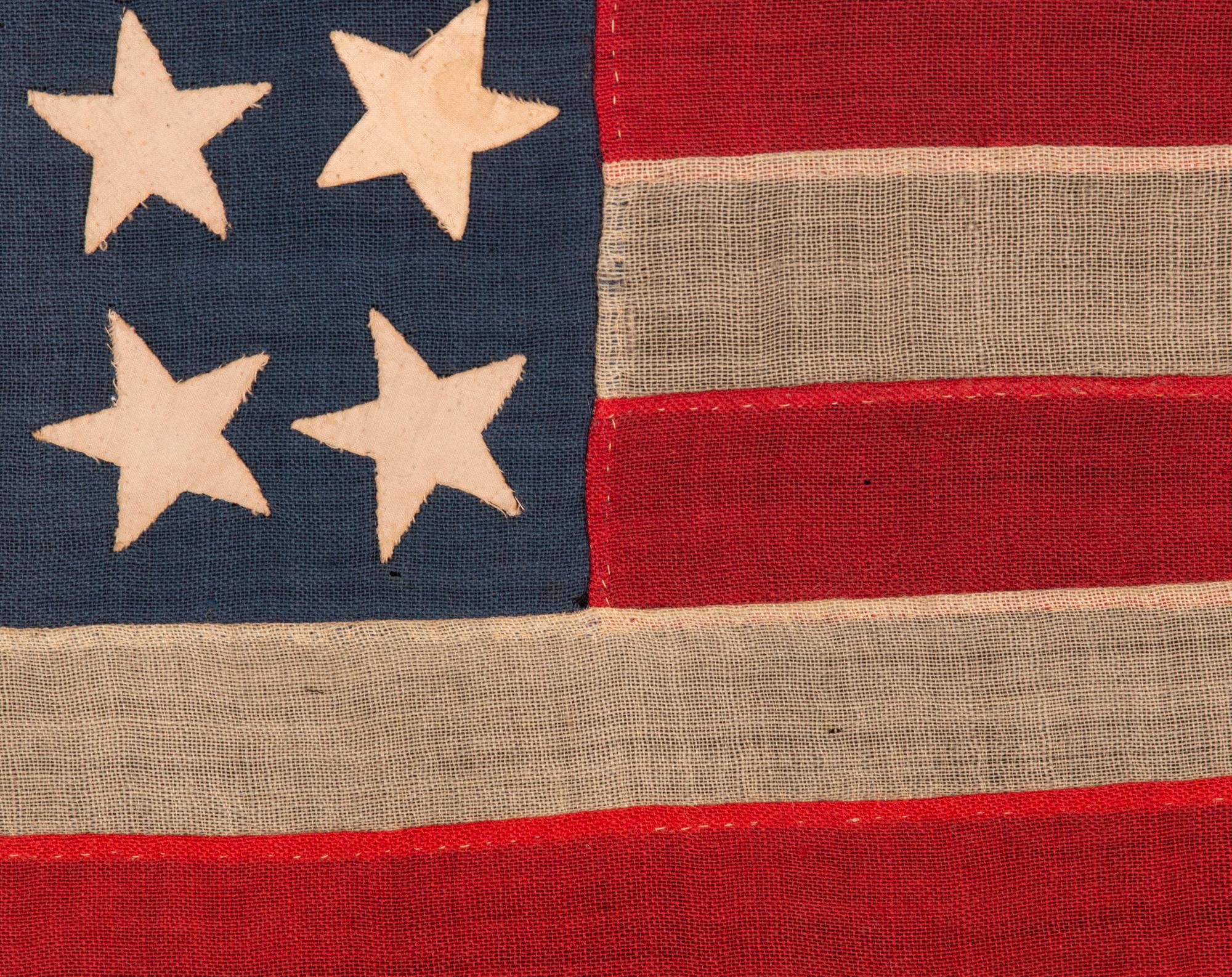 Late 19th Century 38 Star Antique American Flag, Colorado Statehood, ca 1876-1889