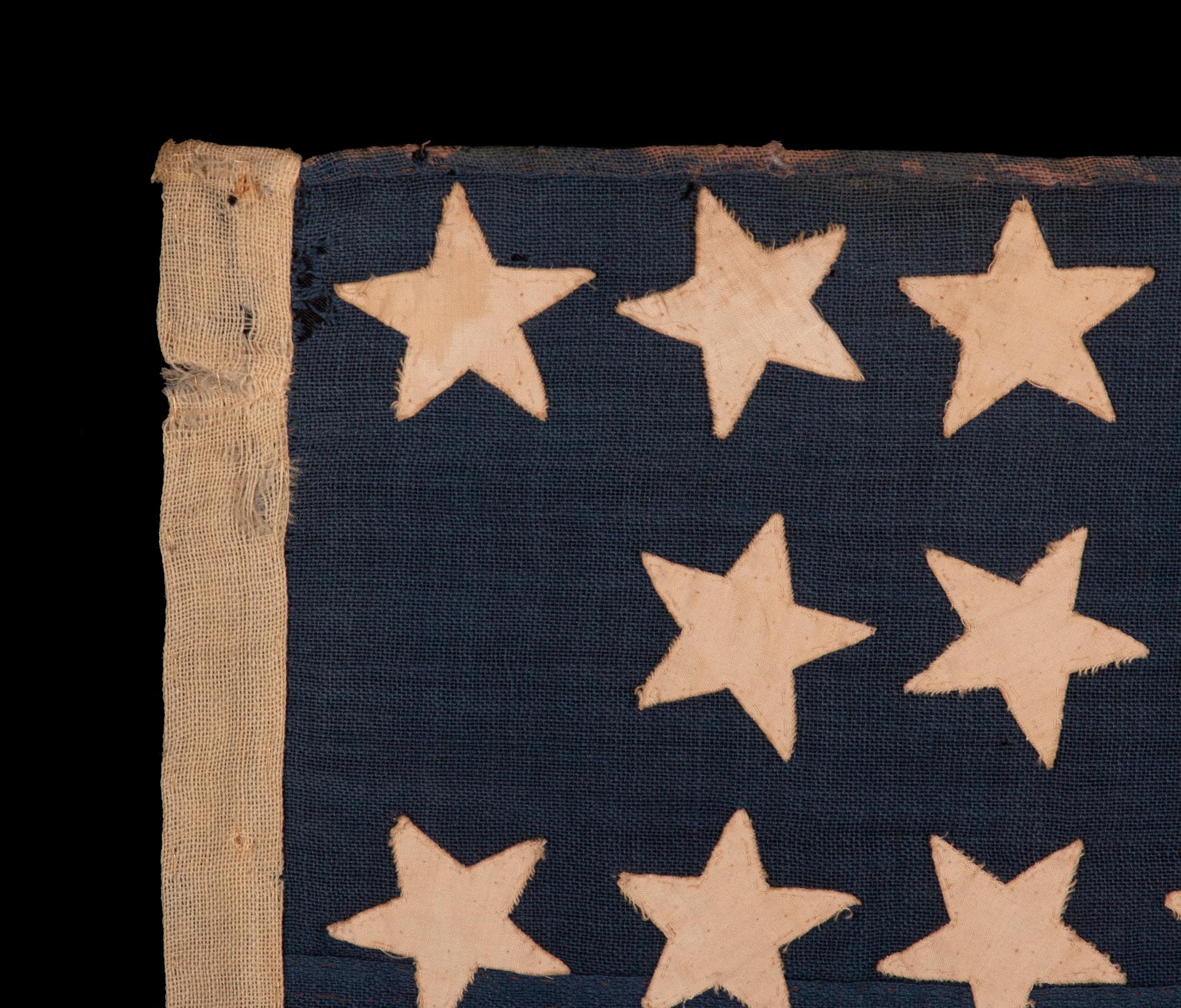 Wool 38 Star Antique American Flag, Colorado Statehood, ca 1876-1889