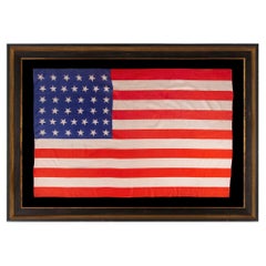 38 Star Antique American Flag, Colorado Statehood, ca 1876-1889