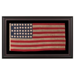 38 Star Antique American Flag, Colorado Statehood, ca 1876-1889