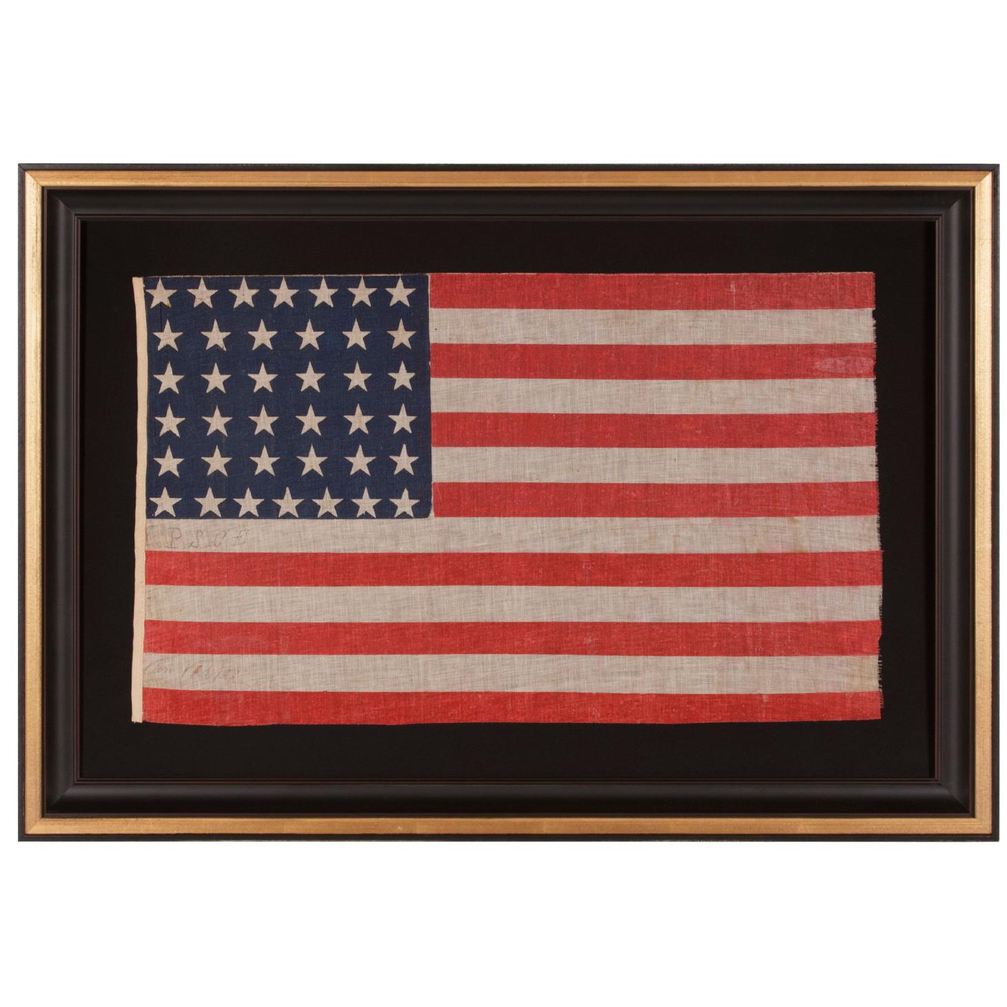 38 Star Antique American Flag, Ex-Richard Pierce Collection