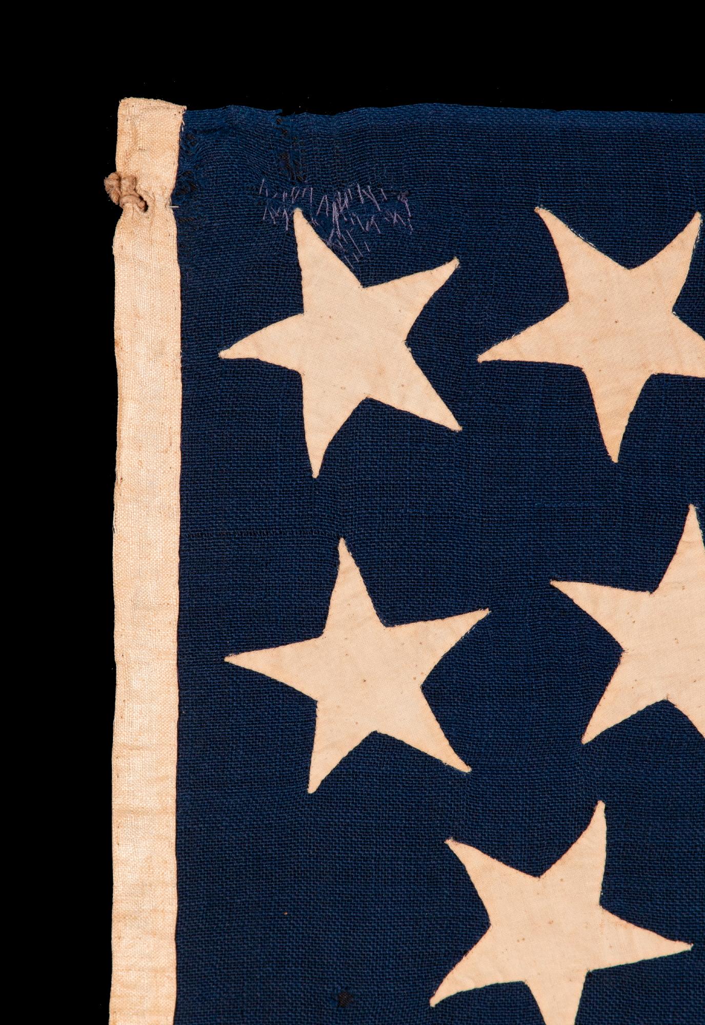 Wool 38 Star Antique American hand sewn Flag, Colorado Statehood, circa 1876-1889