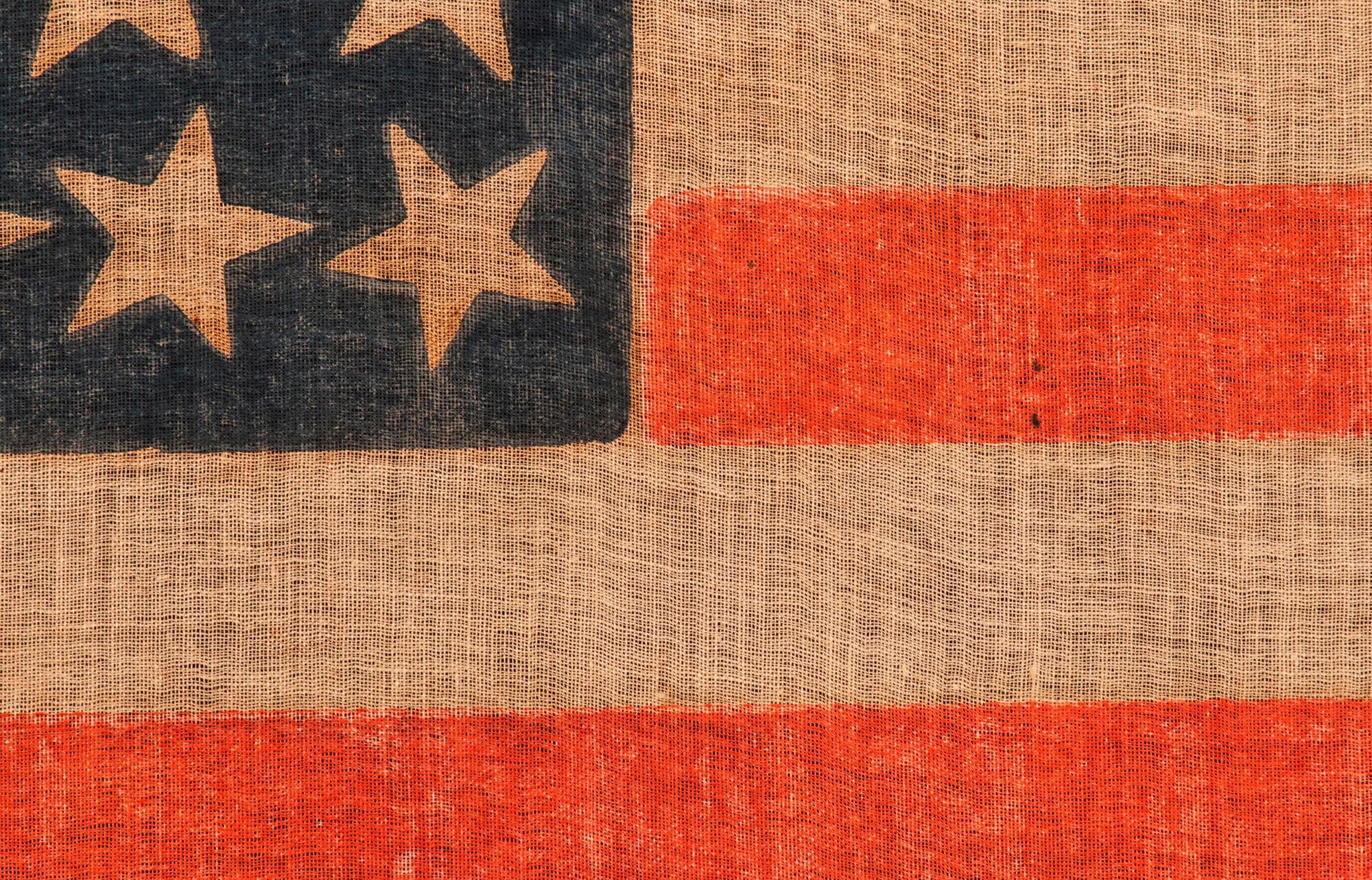 19th Century 38 Star Antique American Parade Flag, Colorado Statehood, ca 1876-1889 For Sale