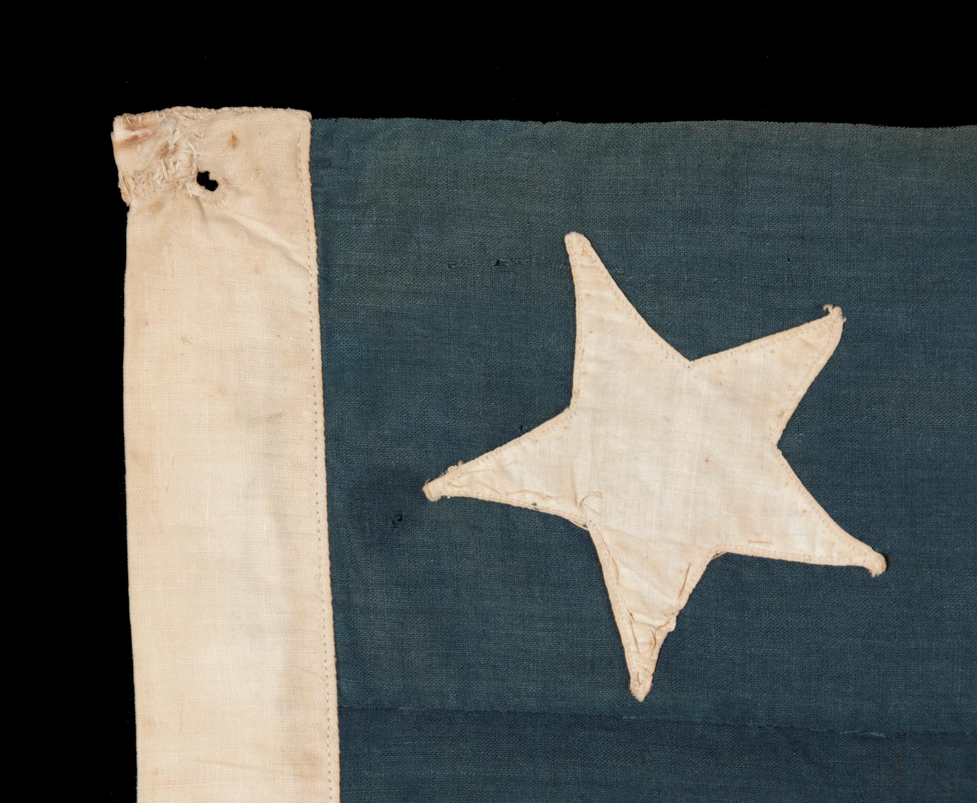 19th Century 38 Star Antique Flag, Stars in Double Wreath Pattern, Colorado Statehood 1876-89 For Sale