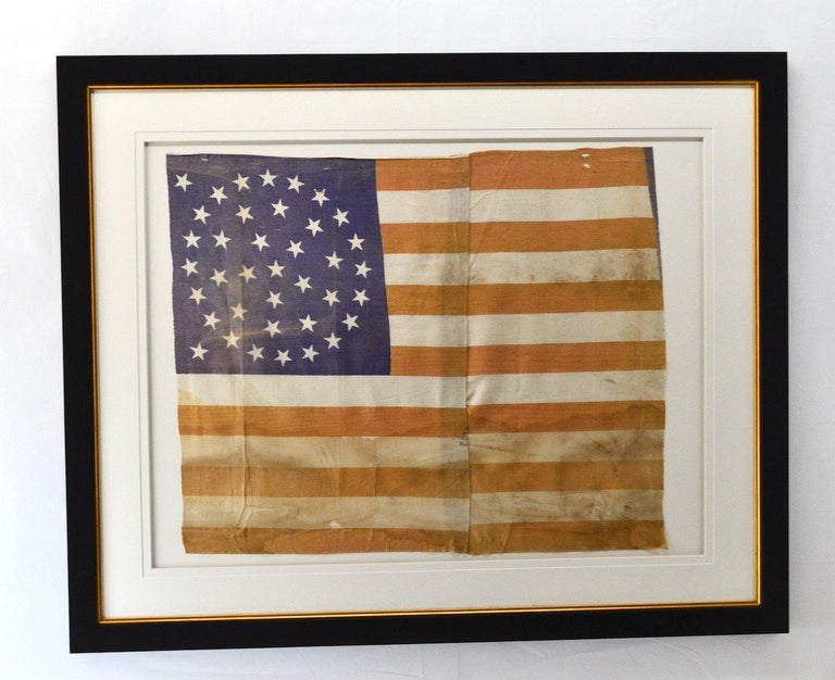 American 38-Star Medallion Pattern Flag, Celebrating Colorado Statehood For Sale