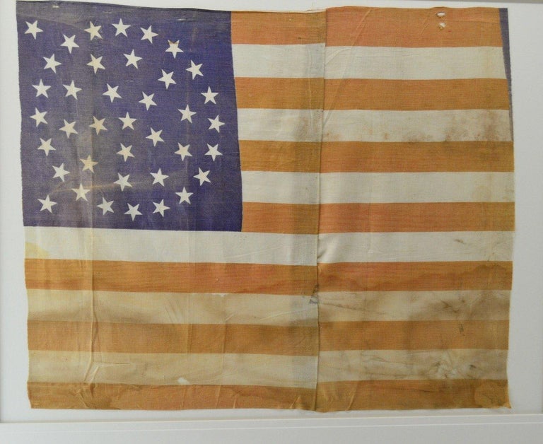 38-Star Medallion Pattern Flag, Celebrating Colorado Statehood In Good Condition For Sale In Colorado Springs, CO