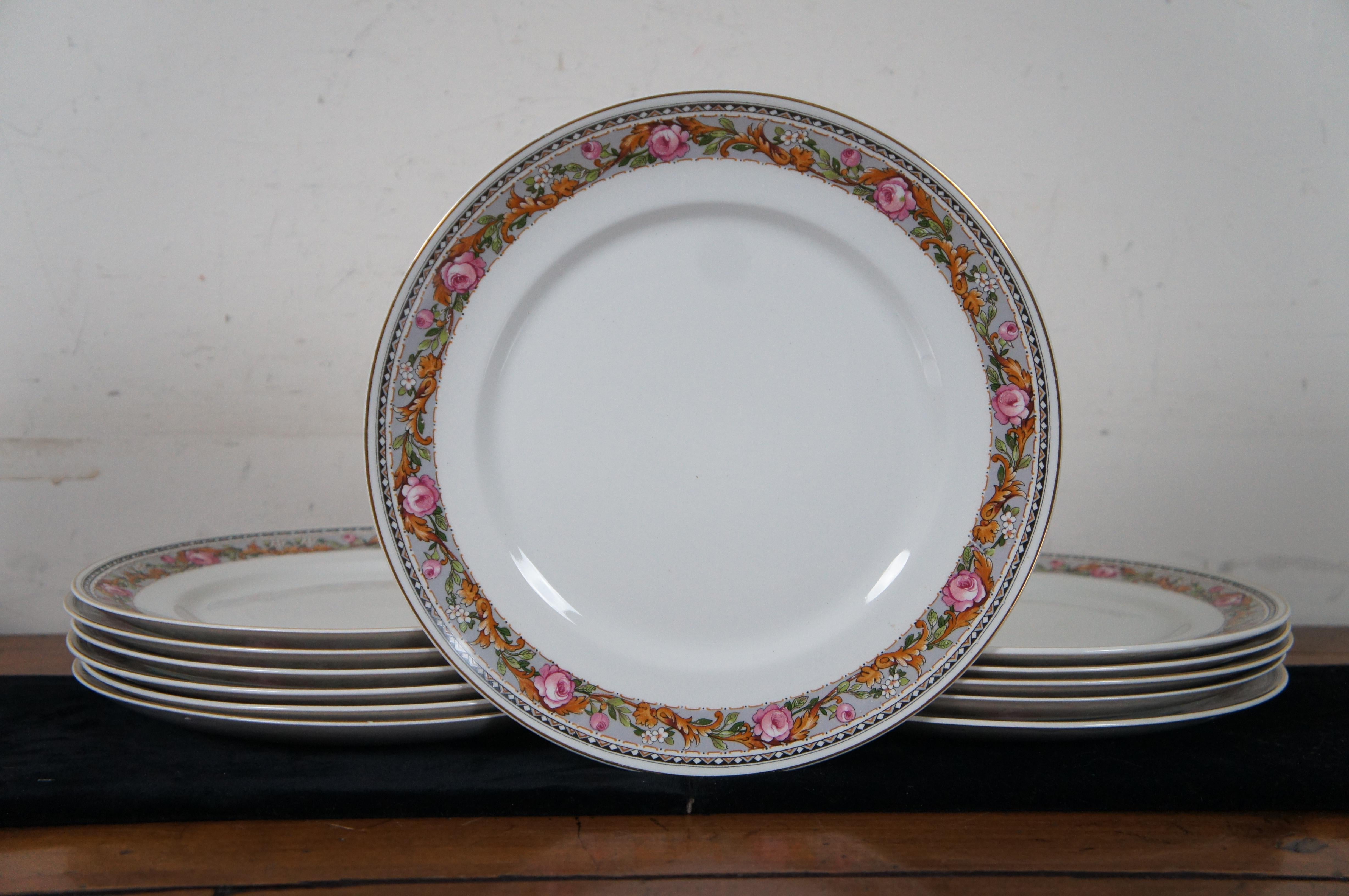 38 Vtg English Alfred Meakin the Tunis China Dinner Service Plates Teacups In Good Condition In Dayton, OH