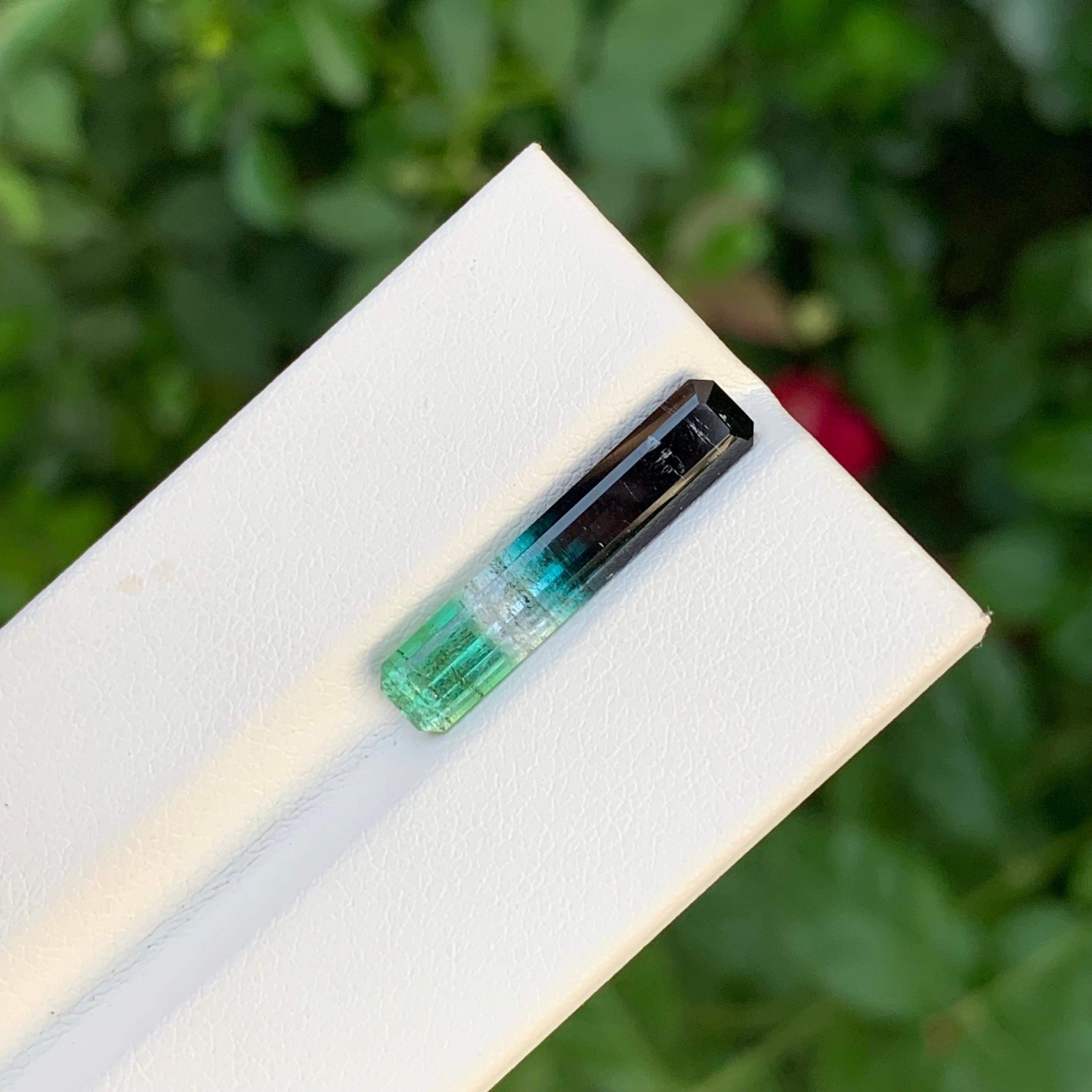 Loser Tetra-Farb-Turmalin

Gewicht: 3,80 Karat
Abmessungen: 23 x 4,8 x 3,6 mm
Farbe: Schwarz, Seafoam, Weiß und Mintgrün 
Herkunft: Afghanistan
Zertifikat: Auf Anfrage
Behandlung: Nicht
Form: Langer Smaragd 


Der Turmalin ist ein faszinierender