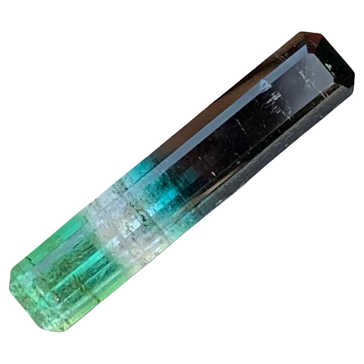 3.80 Carat Amazing Natural Loose Tetra Colour Tourmaline Long Emerald Shape Gem