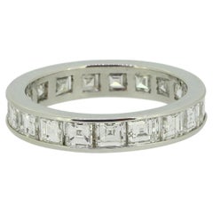 3.80 Carat Carré Cut Diamond Full-Eternity Ring
