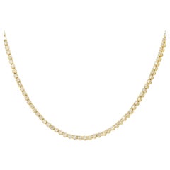Used 3.80 Carat Diamond Tennis Necklace 14 Karat In Stock