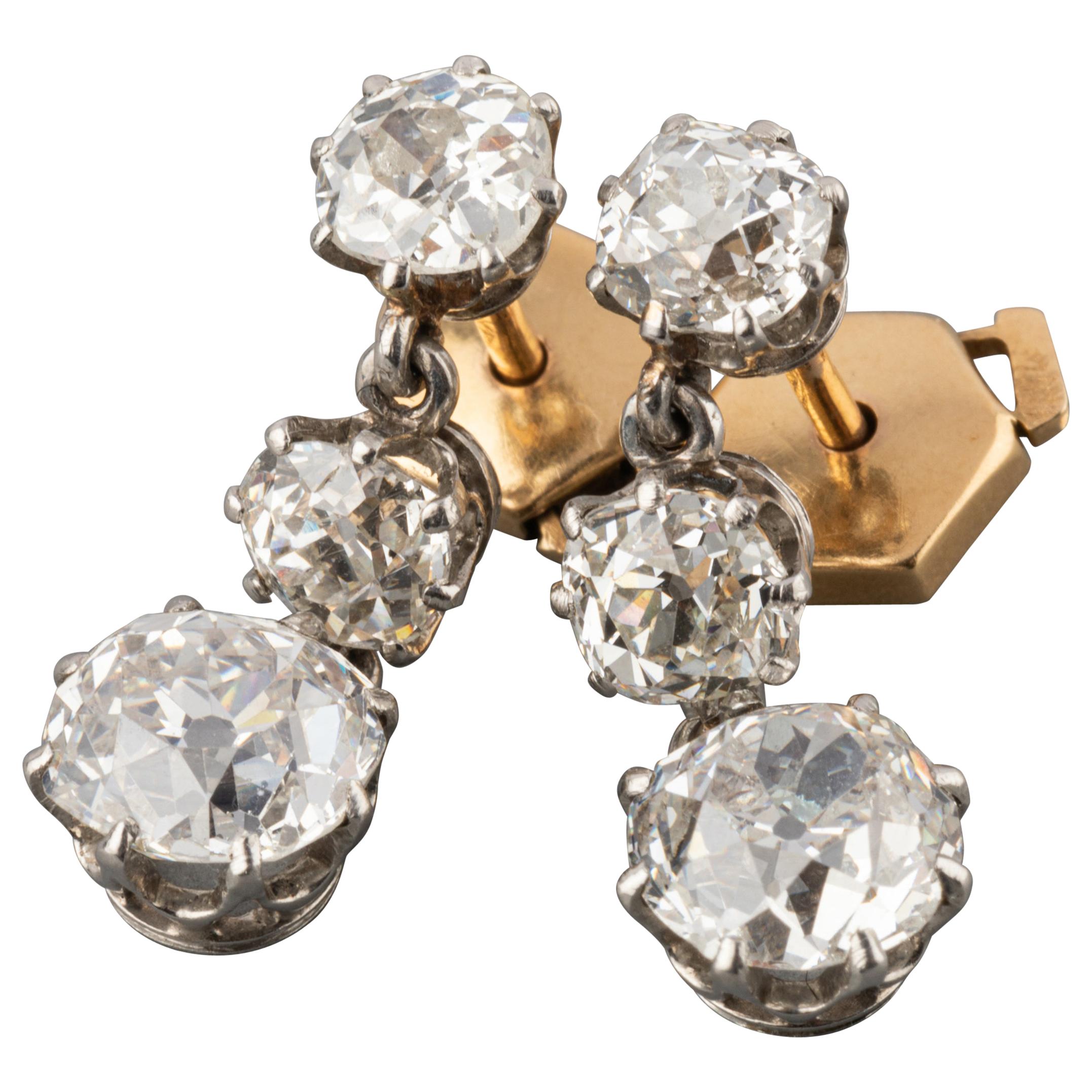 4.80 Carat Diamonds Antique Diamonds Earrings