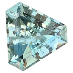 3.80 Carat Natural Loose Aquamarine Trillion Shape Gem For Ring Jewellery 