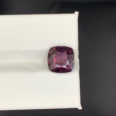 3.80 Carat Natural Loose Deep Purplish Burmese Spinel Cushion Cut Gemstone