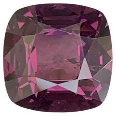 3.80 Carat Natural Loose Deep Purplish Burmese Spinel Cushion Cut Gemstone