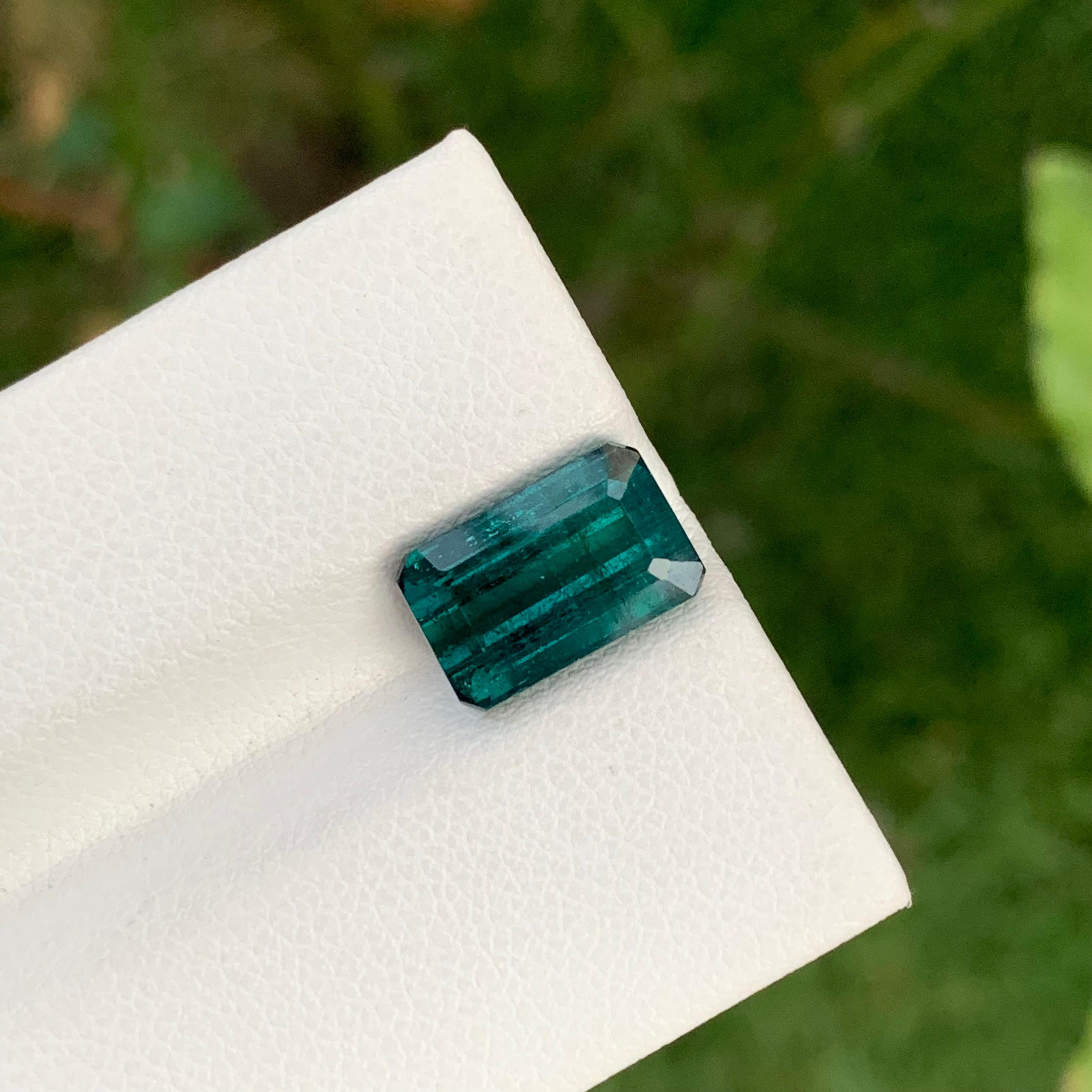 Women's or Men's 3.80 Carat Natural Loose Indicolite Tourmaline Included Gemstone From Earth Mine For Sale