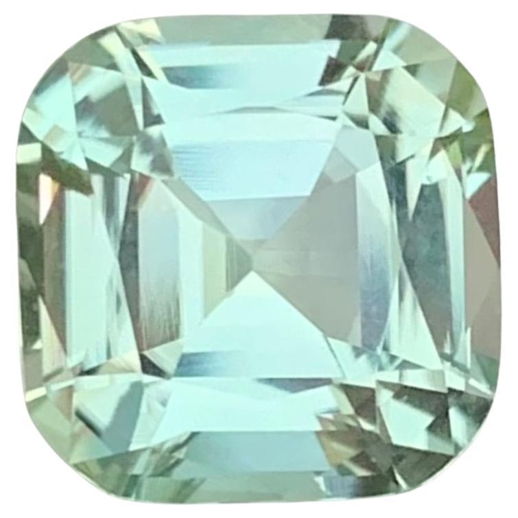 3.80 Carat Natural Loose Lime Green Tourmaline Cushion Shape Gem
