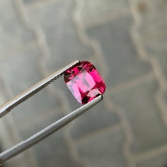 3.80 Carat Natural Loose Pinkish Red Garnet Stone Cushion Cut Tanzanian Gemstone