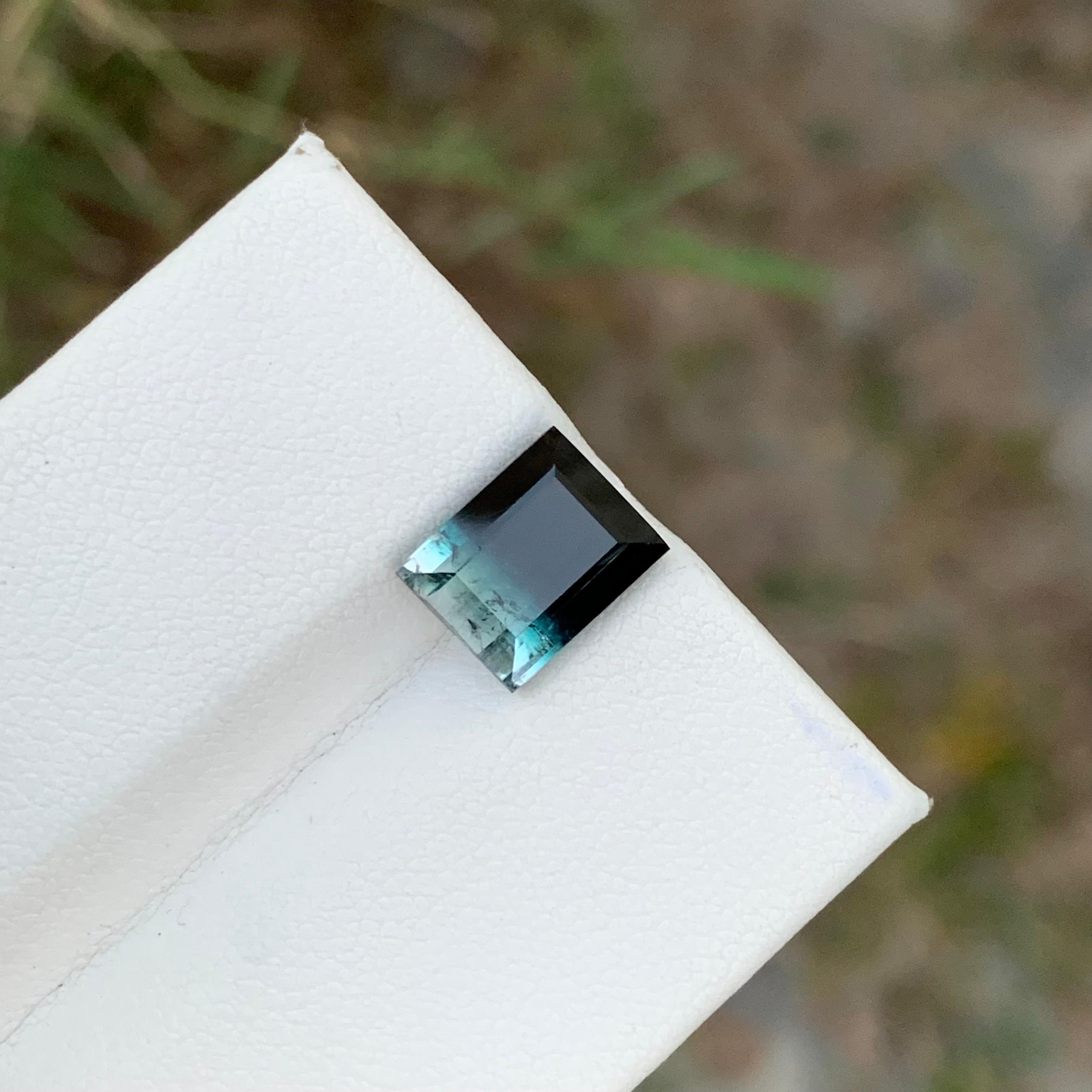 3.80 Carat Natural Loose Tri Color Tourmaline Baguette Shape Ring Gemstone For Sale 5