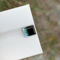 3.80 Carat Natural Loose Tri Color Tourmaline Baguette Shape Ring Gemstone