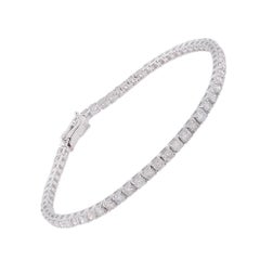 3,80 quilates SI Claridad HI Color Diamante Pulsera de Tenis Joyería de Oro Blanco de 14k 3,80 quilates SI Claridad HI Color Diamante Pulsera de Tenis Joyería de Oro Blanco de 14k