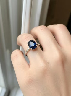 3.80 Carat Solitaire Engagement Sapphire Platinum Ring