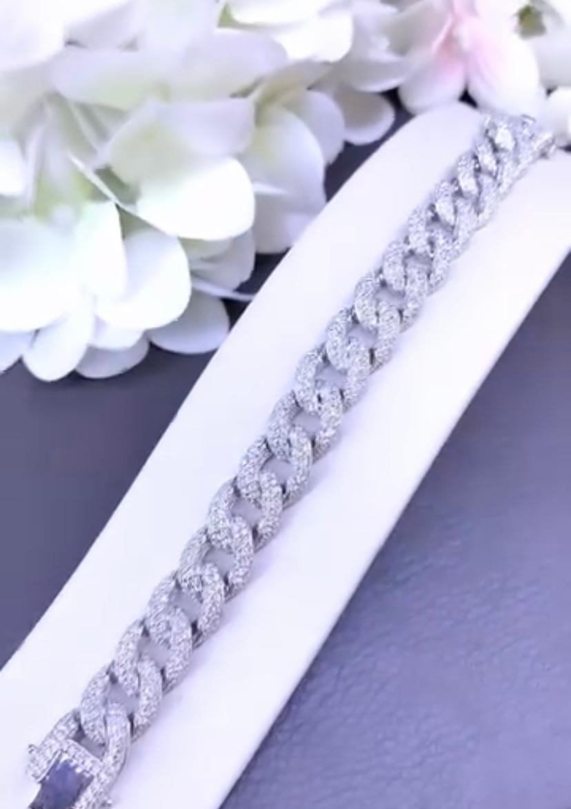 Groumette de 3,80 carats diamants naturels  Bracelet Neuf - En vente à Massafra, IT
