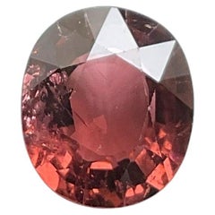 3,80 Carati di Tormalina Rosa Pesca Sfaccettata Taglio Ovale Gemma Naturale di Qualità Superiore